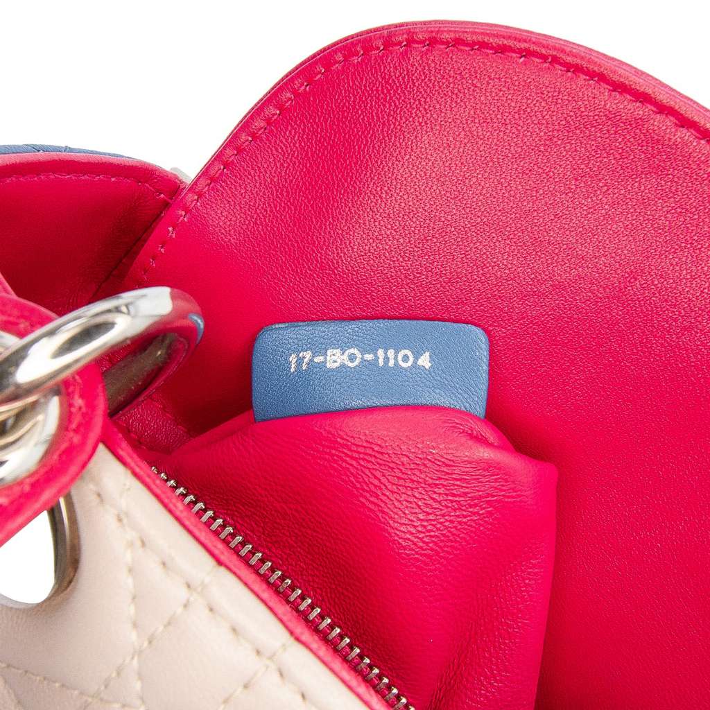 Dior Mini Tricolor Lambskin Cannage Lady Dior - Detail 1