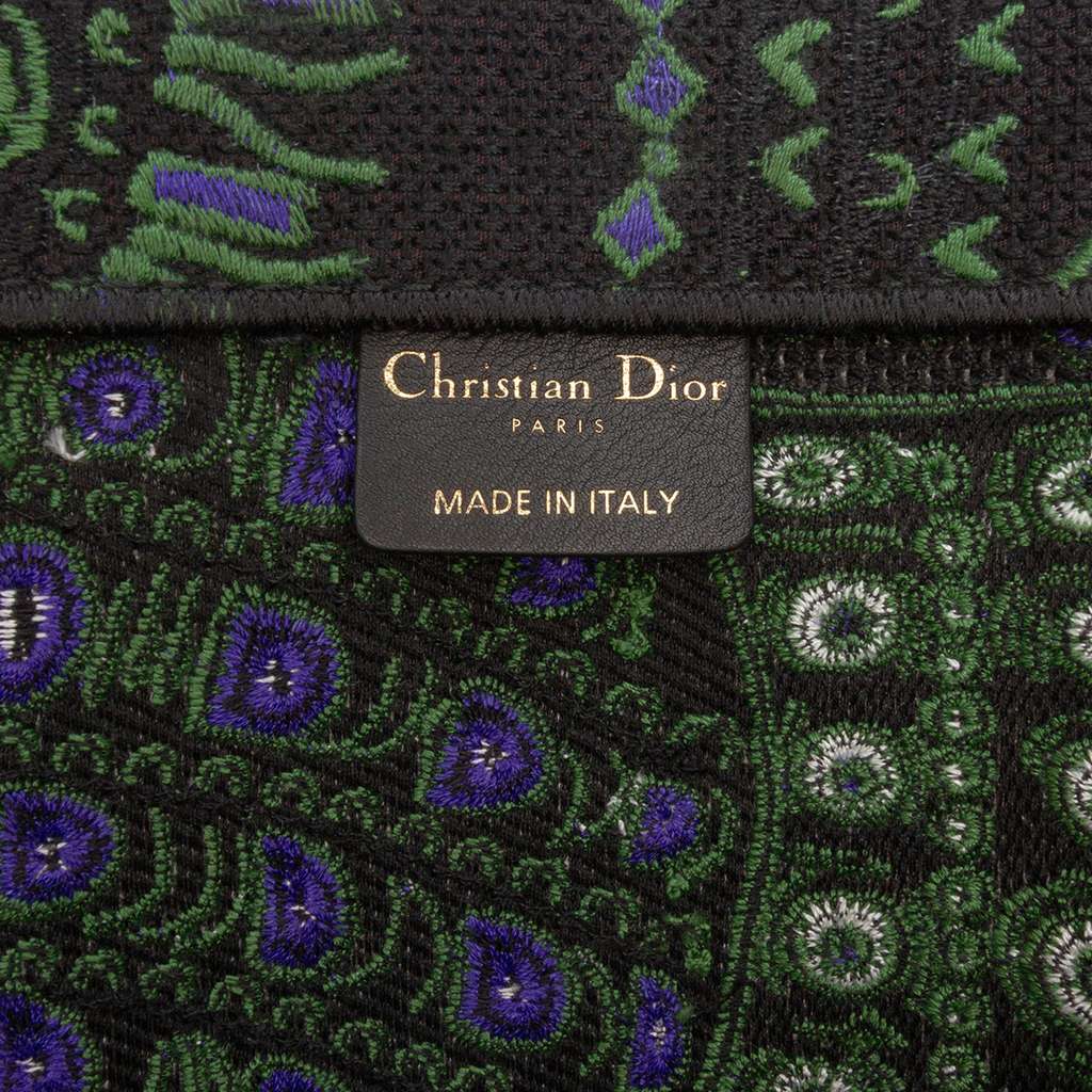 Dior Large Canvas Embroidered Elephant Book Tote - Side view