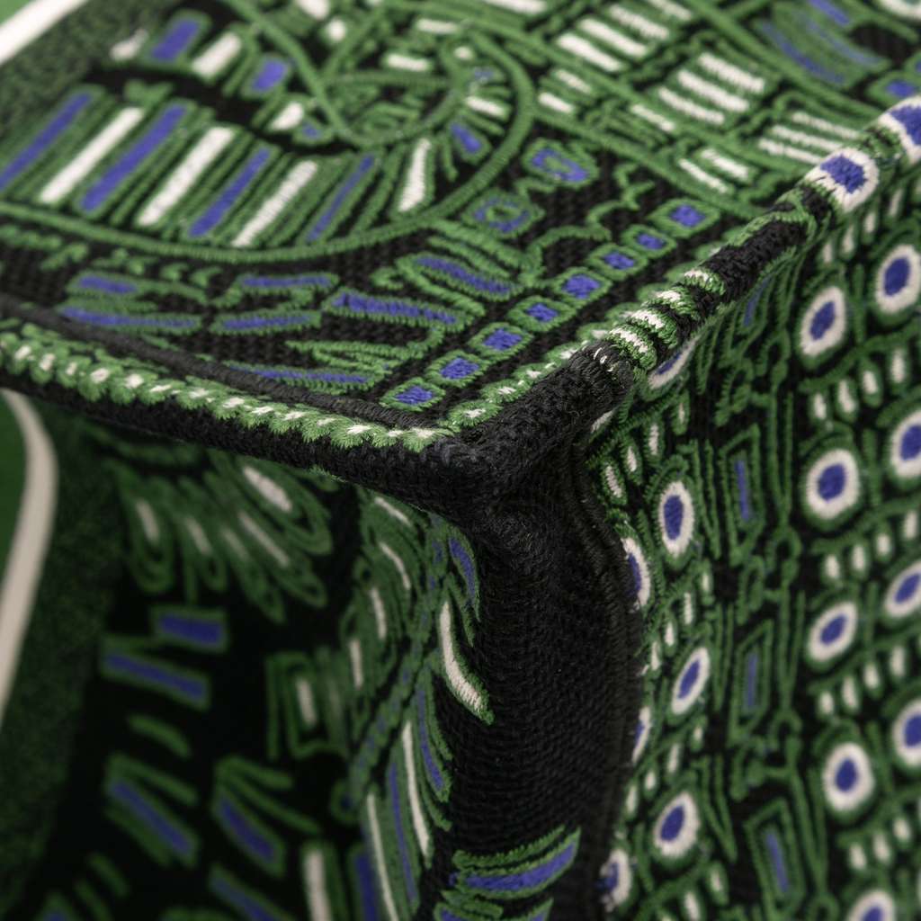 Dior Large Canvas Embroidered Elephant Book Tote - Detail 2