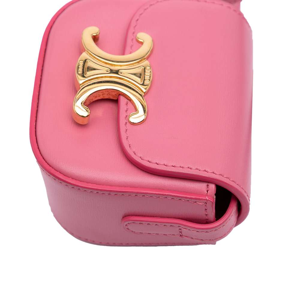 Celine Mini Shiny Calfskin Triomphe Crossbody - Image 10