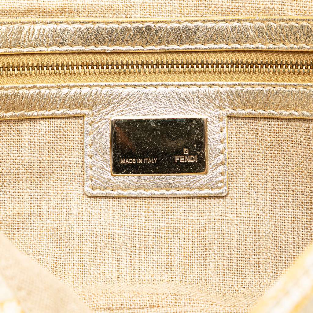 Fendi Zucca Metallic Lurex Baguette - 5