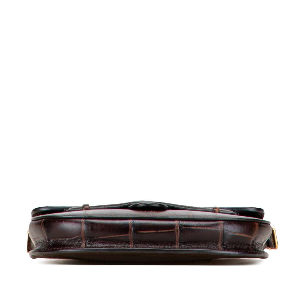 Celine Mini Embossed Calfskin Symmetrical Crossbody - Image 6