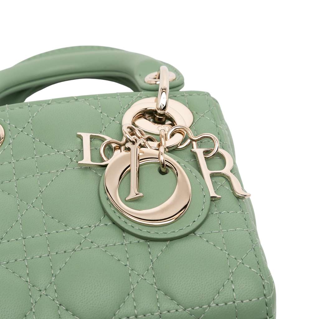 Dior Micro Lambskin Cannage Lady Dior - Image 11