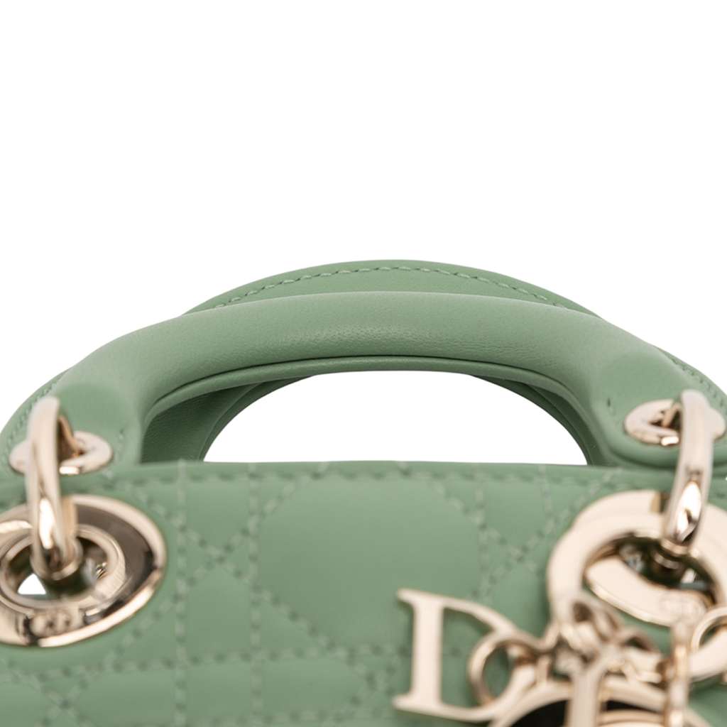 Dior Micro Lambskin Cannage Lady Dior - Image 12