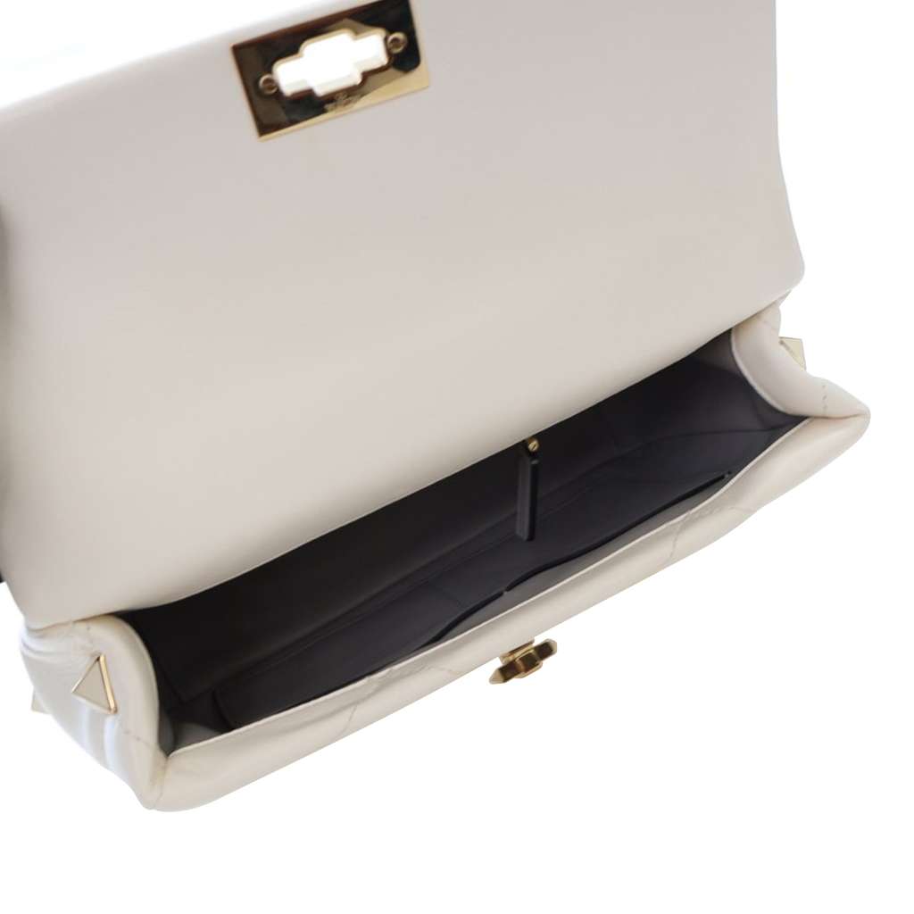 Valentino Large Nappa Roman Stud Satchel - 4