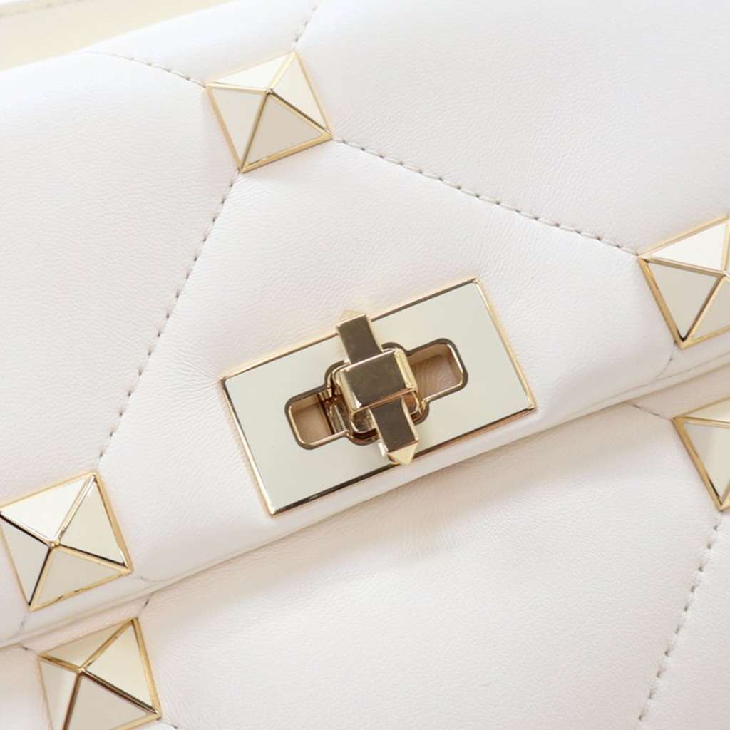 Valentino Large Nappa Roman Stud Satchel - 5