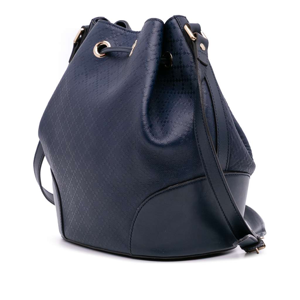 Gucci Medium Calfskin Bright Diamante Bucket - Back view