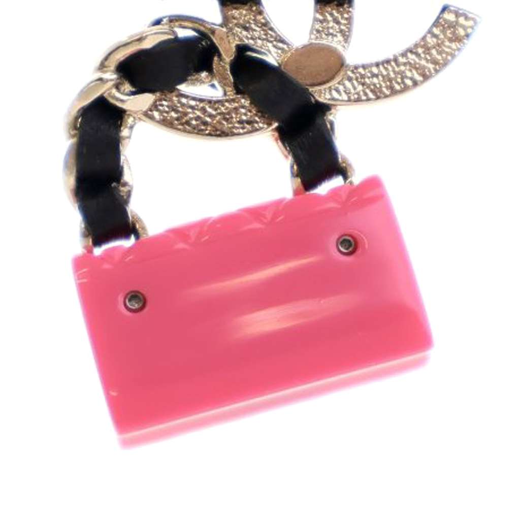 Chanel Silver Plated Matelasse Enamel CC Flap Push Back Earrings - 3