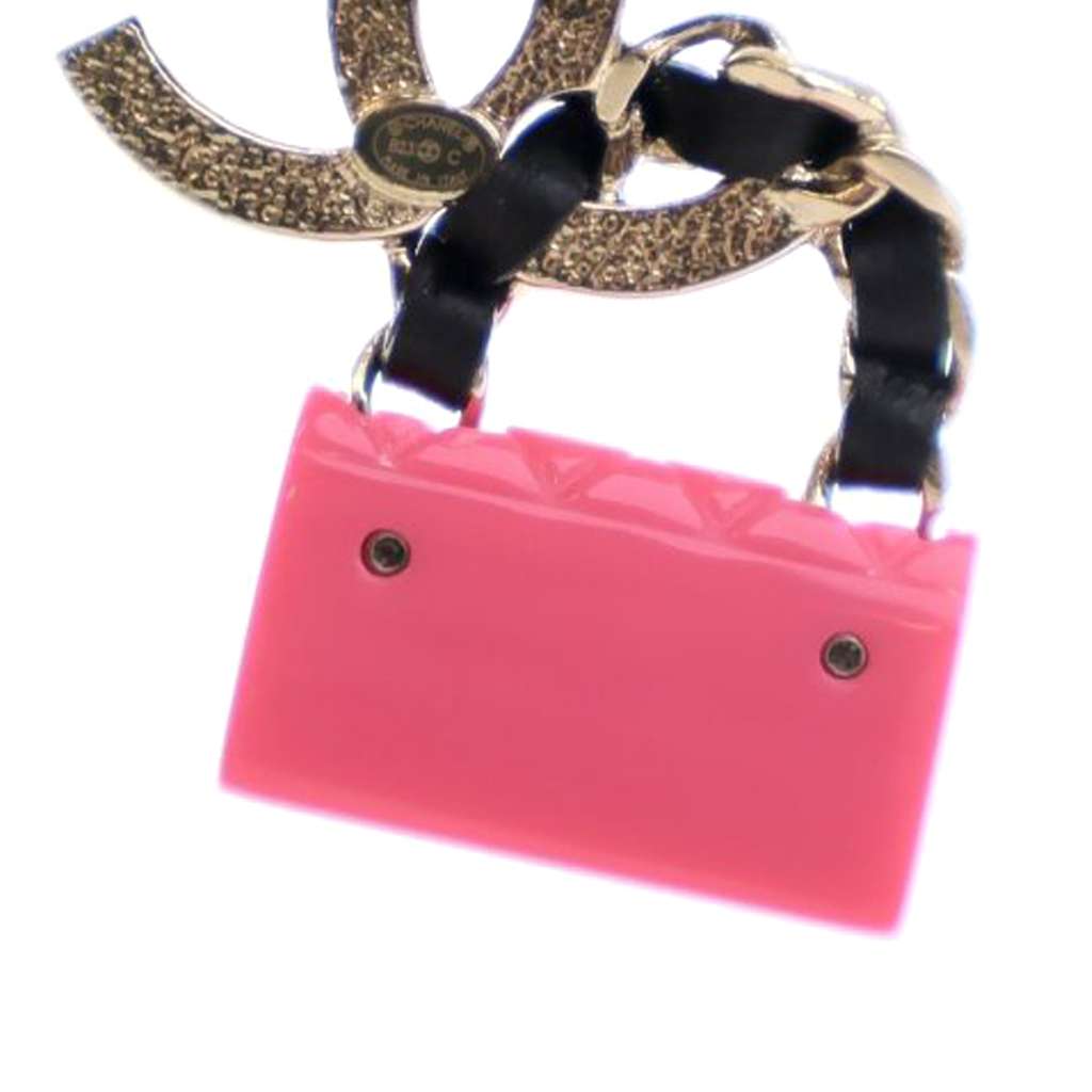 Chanel Silver Plated Matelasse Enamel CC Flap Push Back Earrings - 4