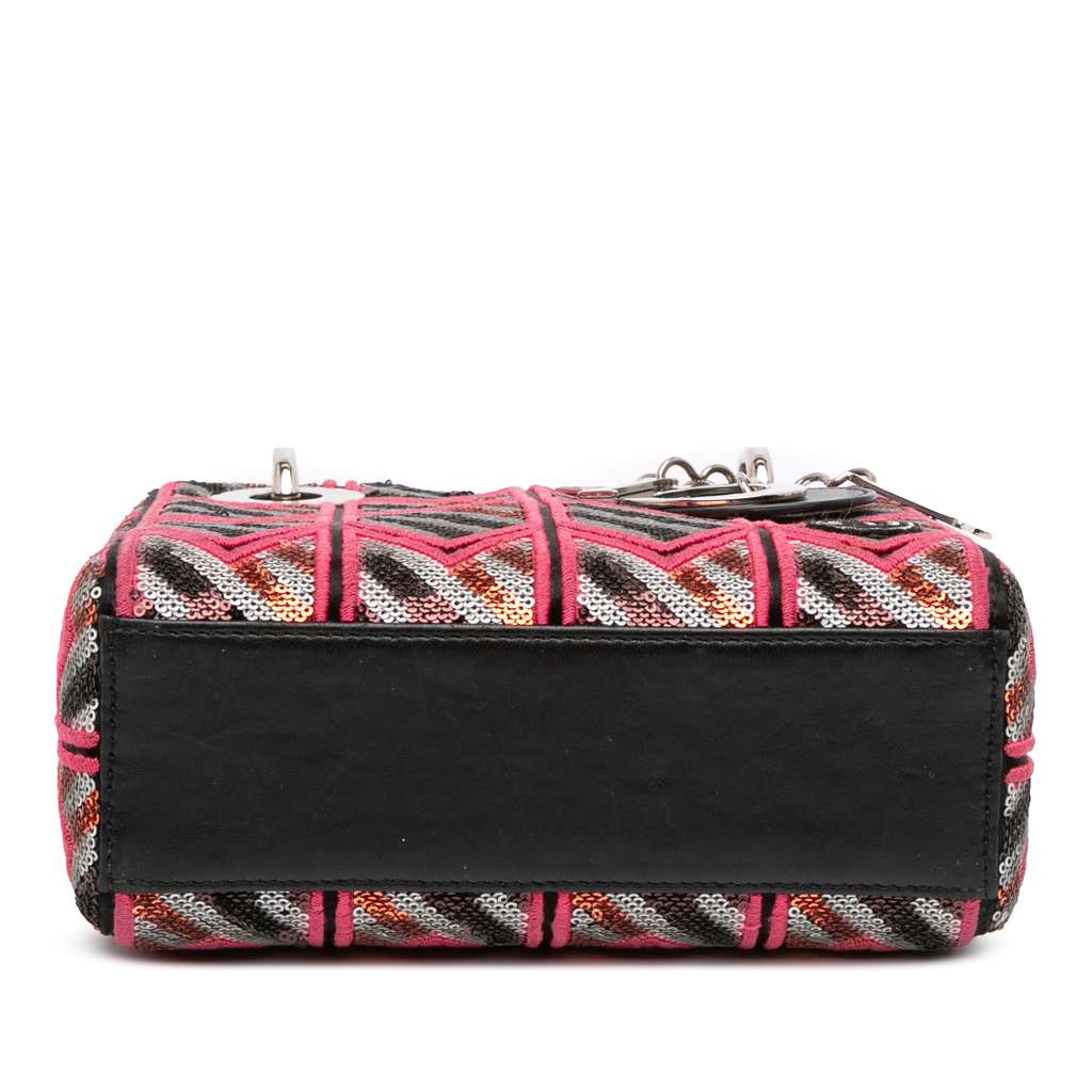 Dior Mini Patent Sequined Lady Dior - Image 6