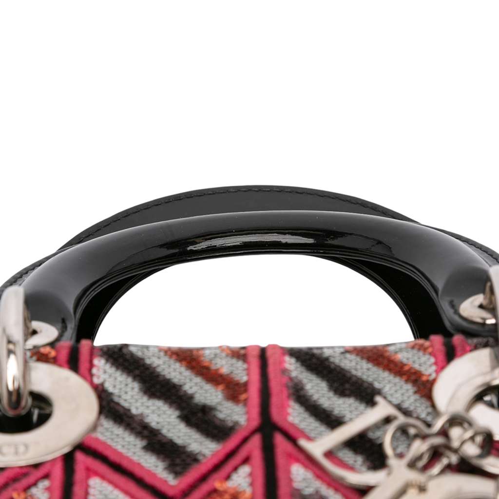 Dior Mini Patent Sequined Lady Dior - Image 11