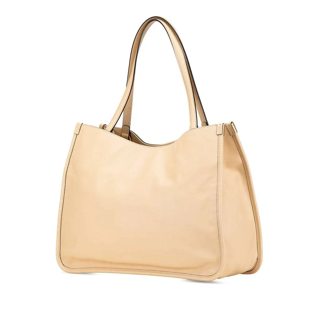 Gucci Medium Leather Horsebit 1955 Tote Brown Leather Good - Back View