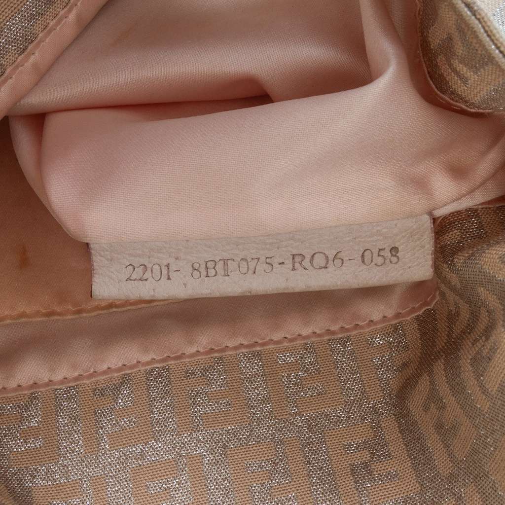 Fendi Zucchino Metallic Canvas Flap Crossbody - Detail 1