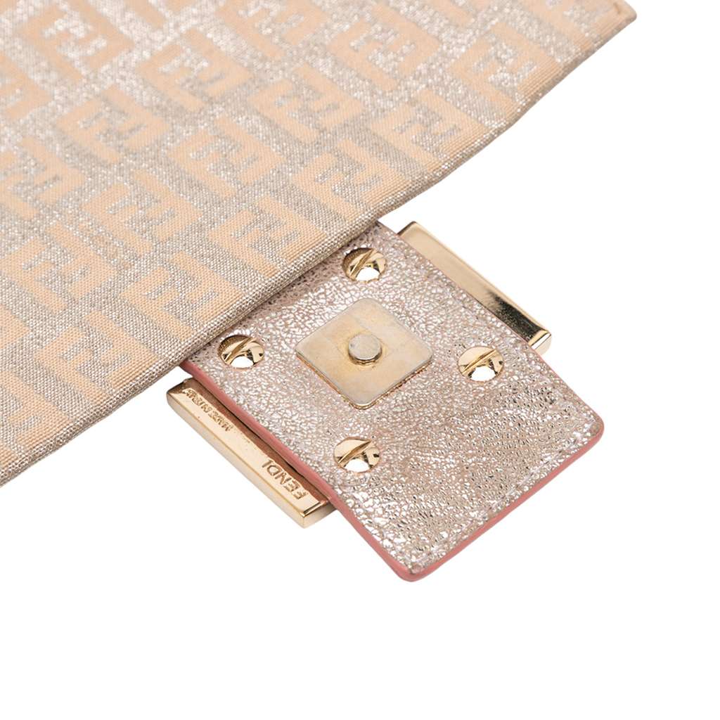 Fendi Zucchino Metallic Canvas Flap Crossbody - Detail 2