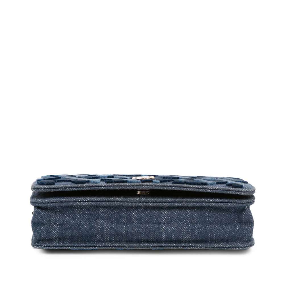 Chanel Denim and Velvet Wallet On Chain - Image 6