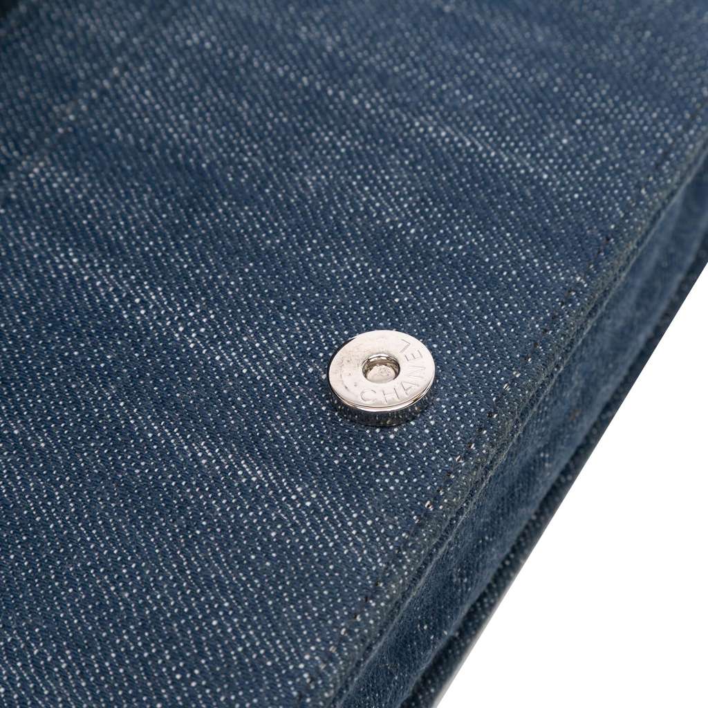 Chanel Denim and Velvet Wallet On Chain - Image 10