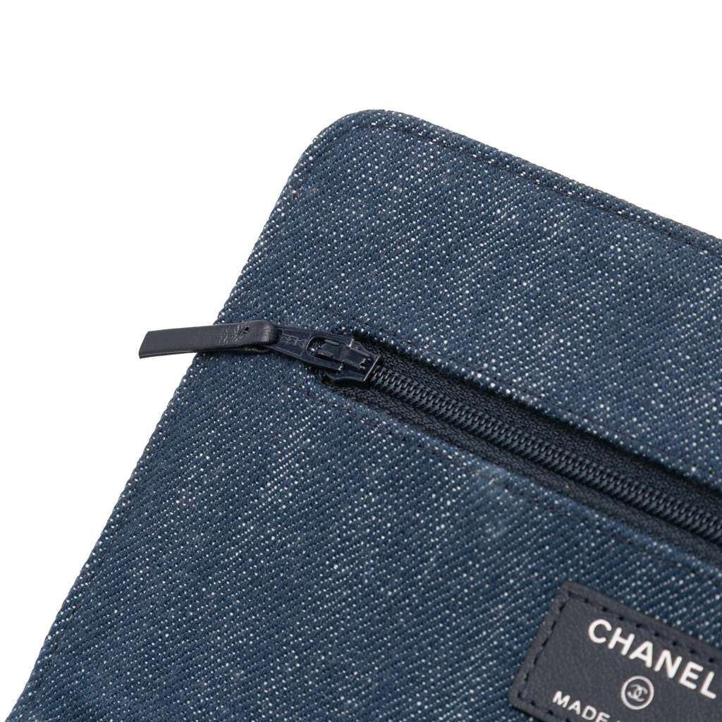Chanel Denim and Velvet Wallet On Chain - Image 12