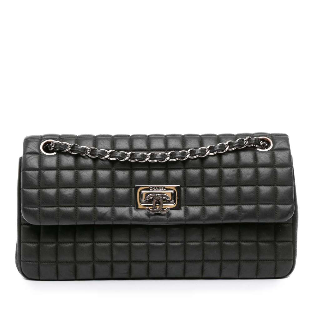 Chanel Chocolate Bar Iridescent Calfskin Bubble Flap