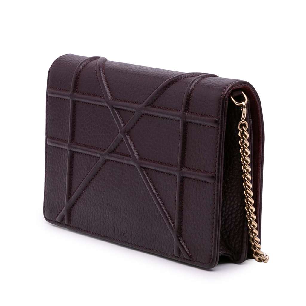 Dior Grained Calfskin Diorama Wallet on Chain - 2