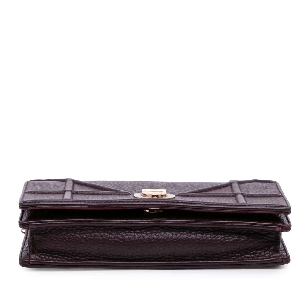 Dior Grained Calfskin Diorama Wallet on Chain - 3