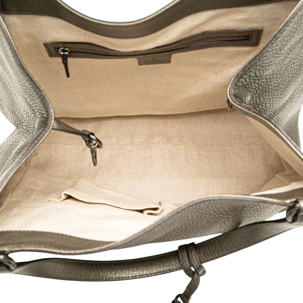 Gucci Medium Metallic Leather Soho Cellarius Tote - 4