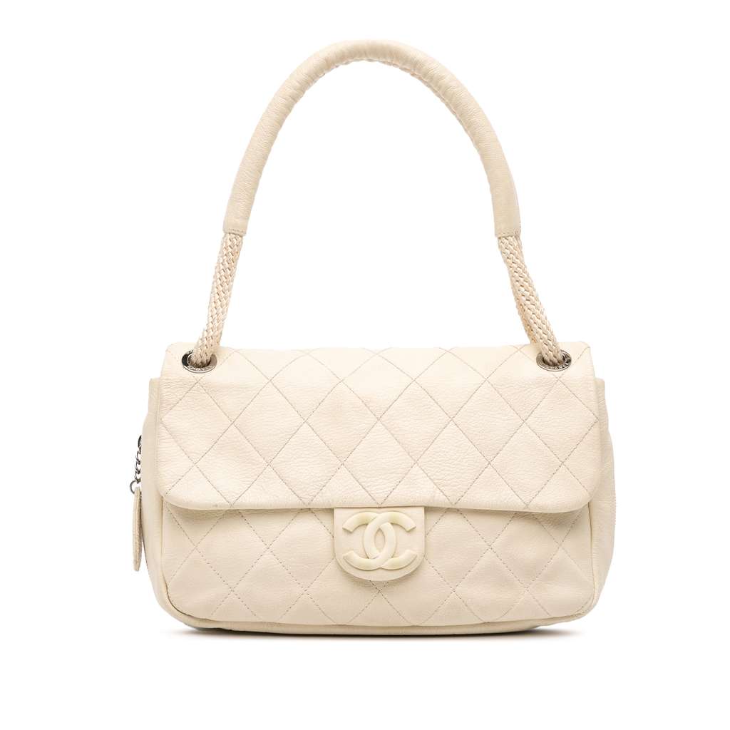 Chanel Quilted Calfskin Expandable Zip Yacht Flap