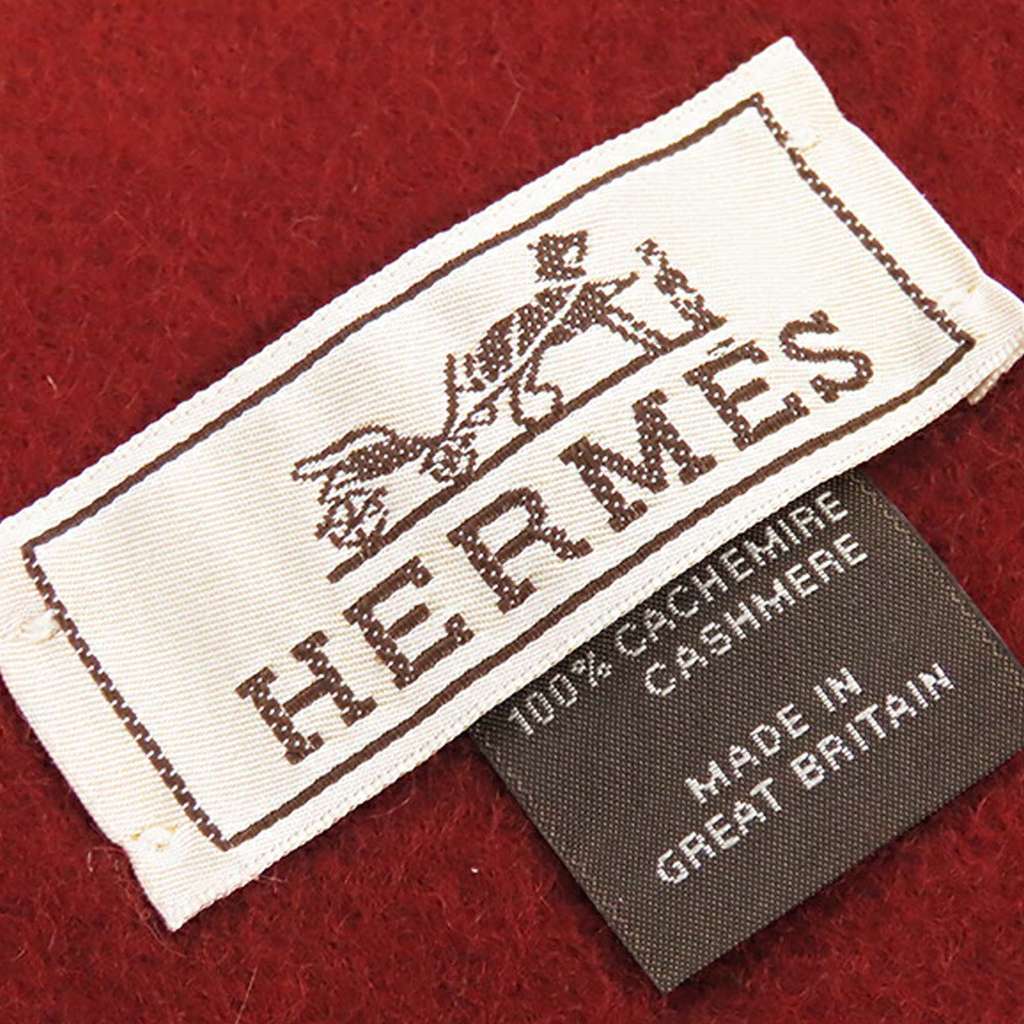Hermès Cashmere Fringe Scarf - Back view