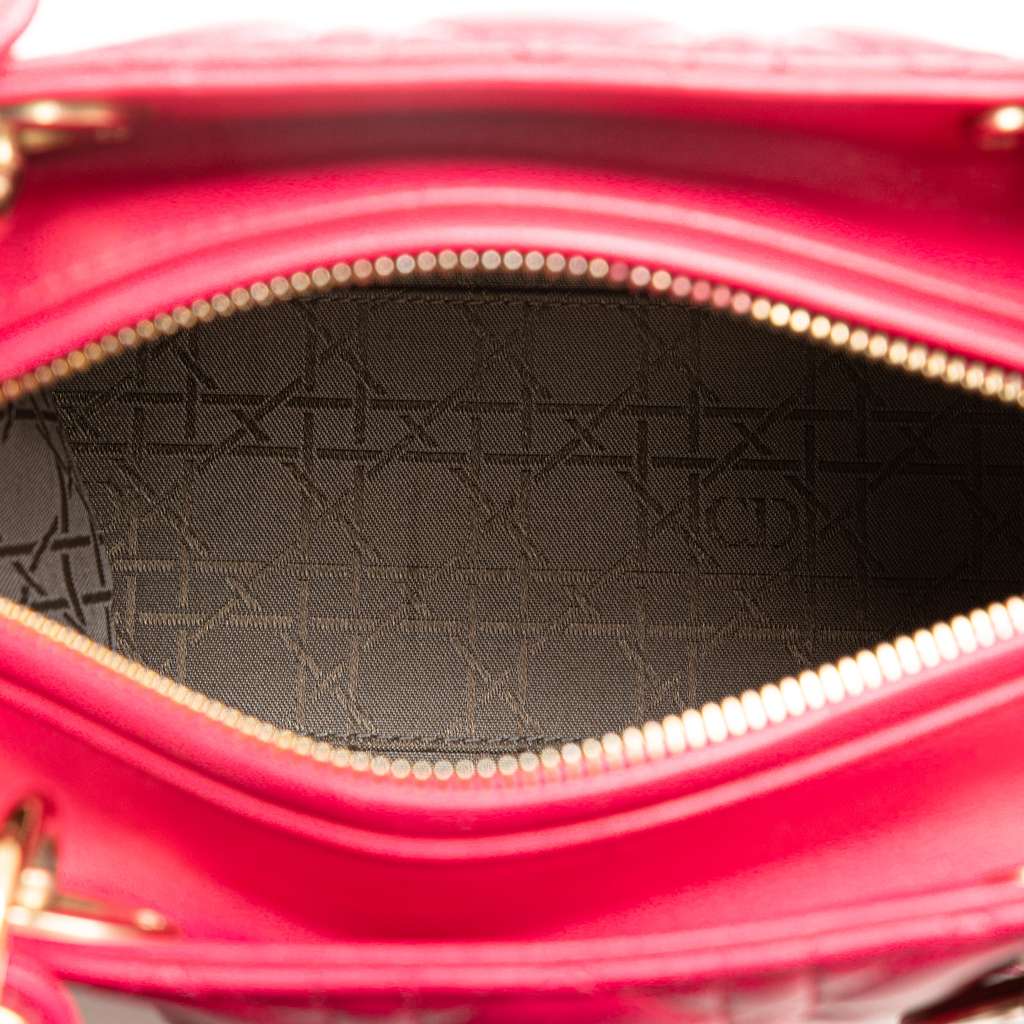 Dior Medium Lambskin Cannage Lady Dior - 4