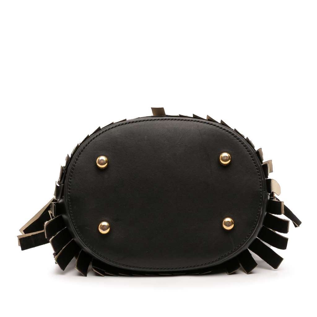 Burberry Prorsum Animal Printed Pony Hair and Leather Fringe Bucket Bag - 3