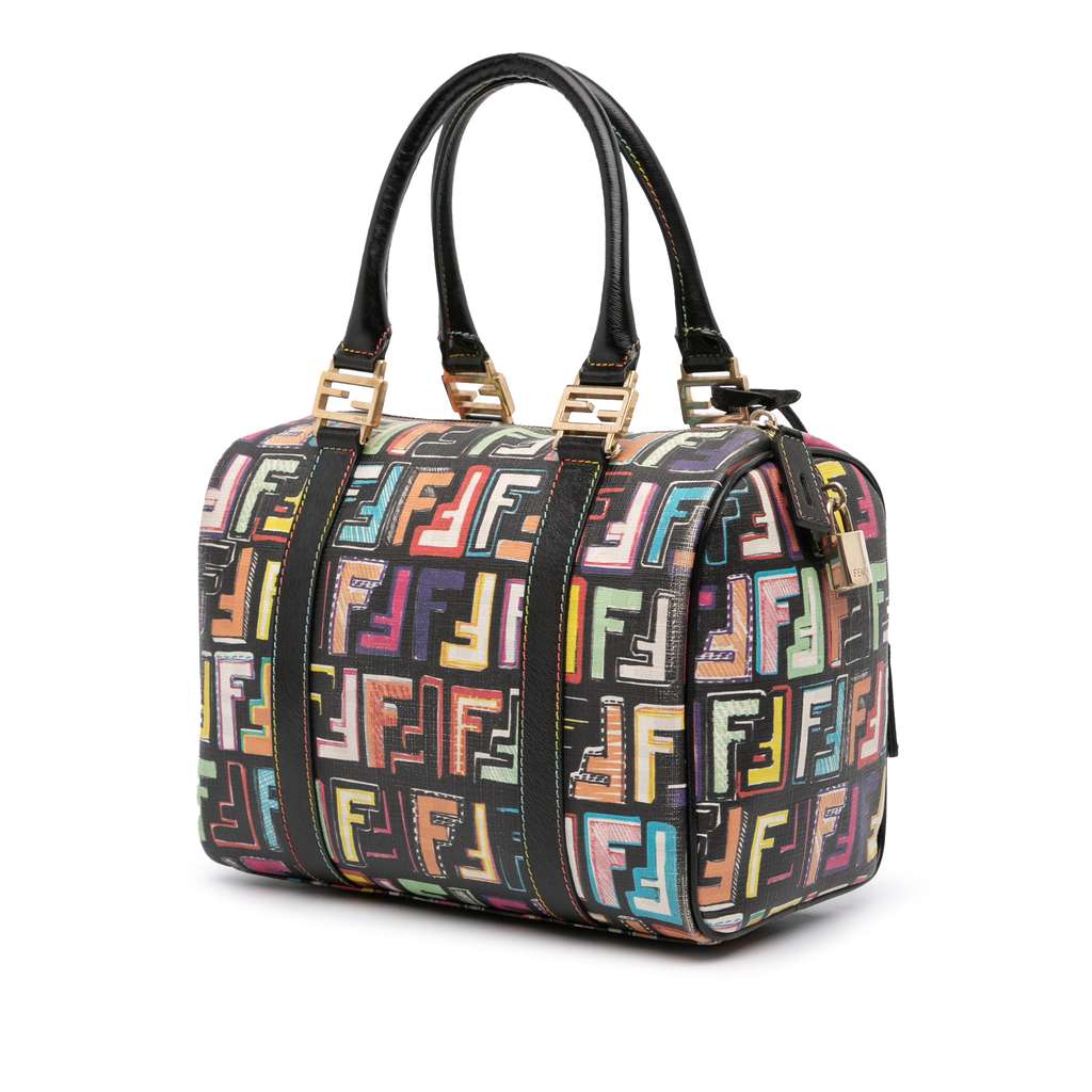 Fendi Multicolor Zucca Spalmati Forever Boston Bag - 2