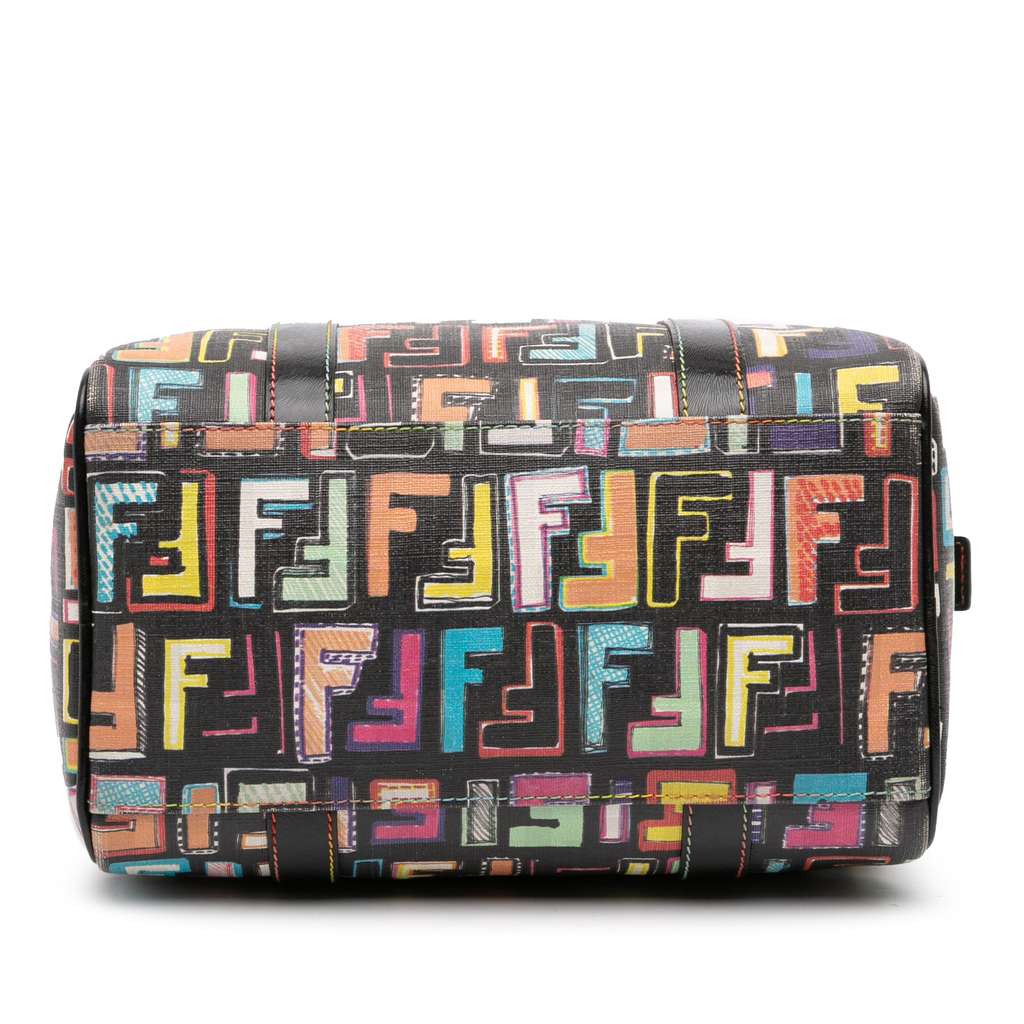 Fendi Multicolor Zucca Spalmati Forever Boston Bag - 3