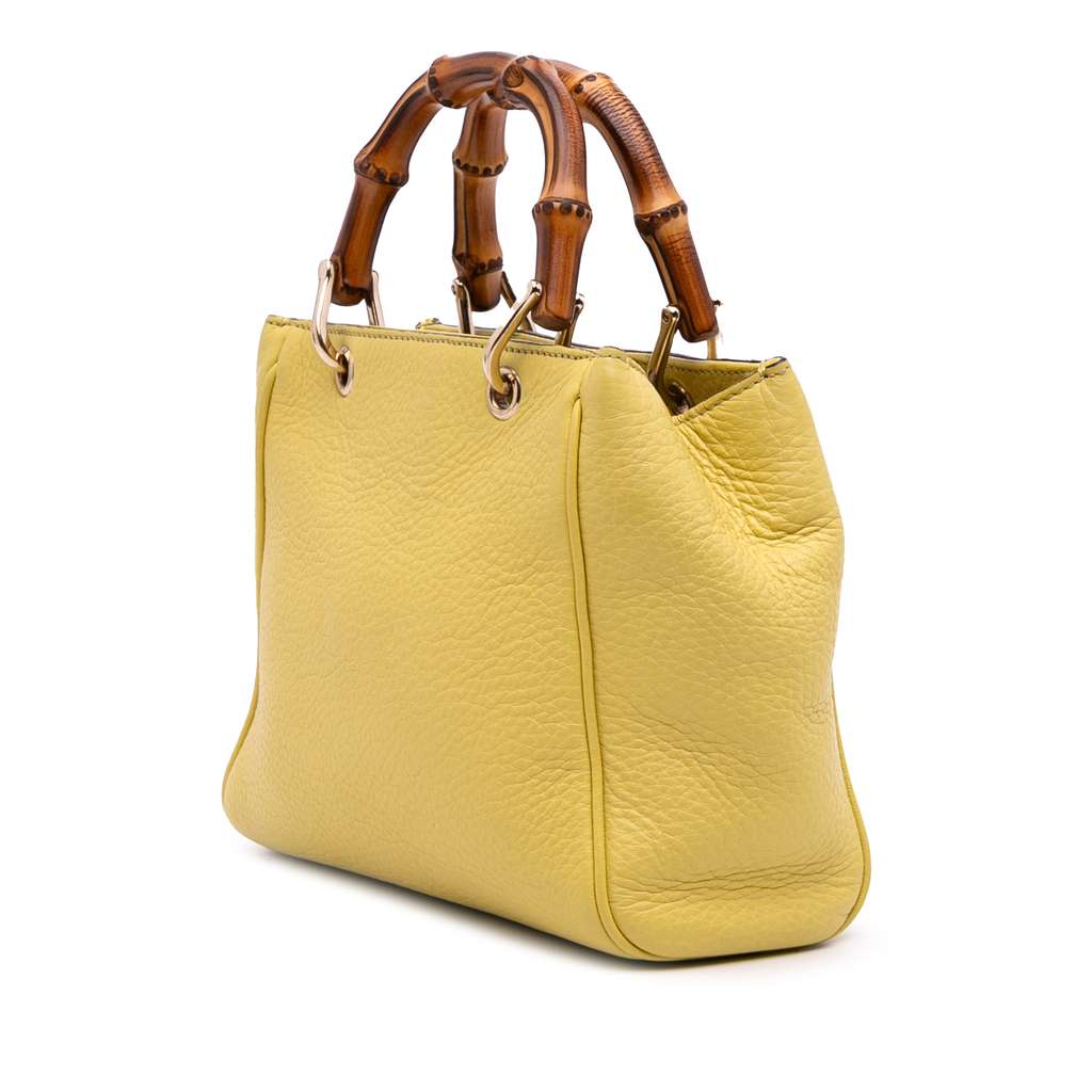 Gucci Mini Calfskin Bamboo Shopper Satchel - Back view