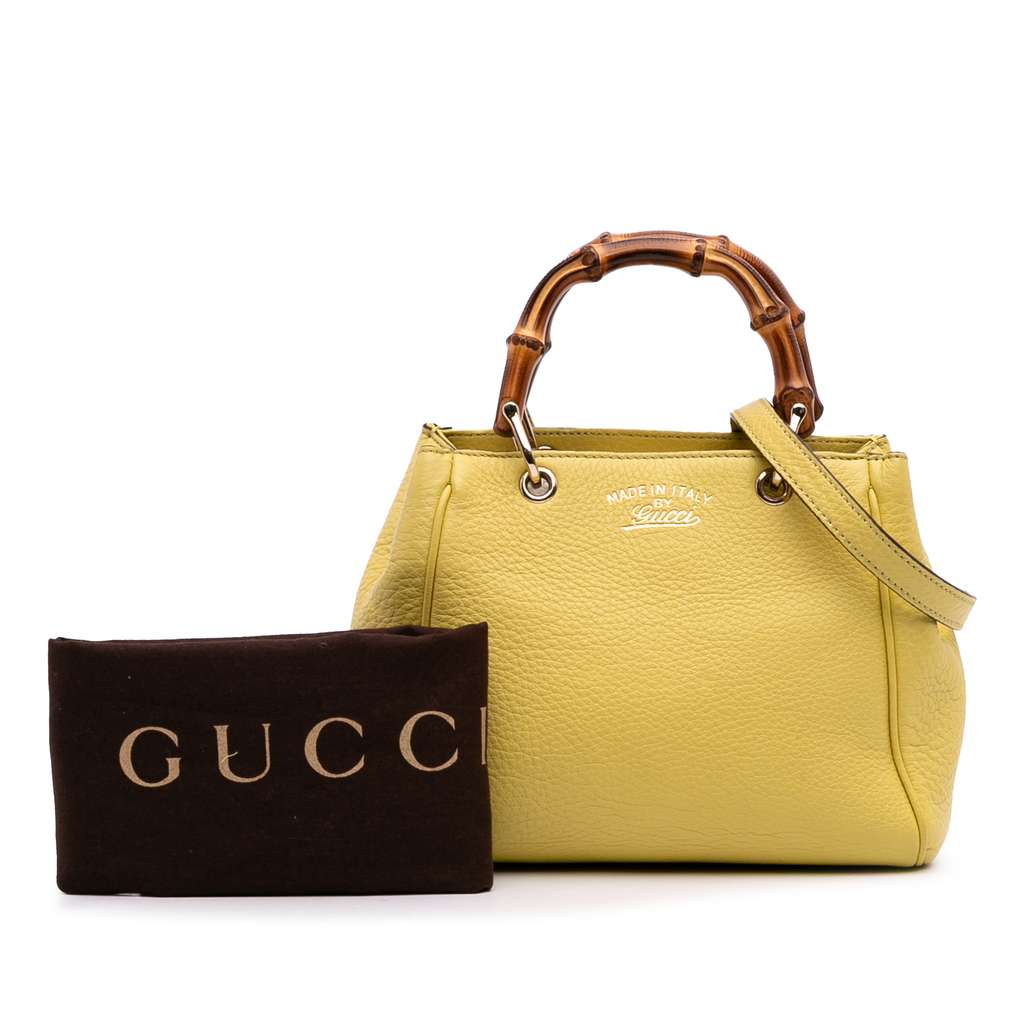 Gucci Mini Calfskin Bamboo Shopper Satchel - Image 13