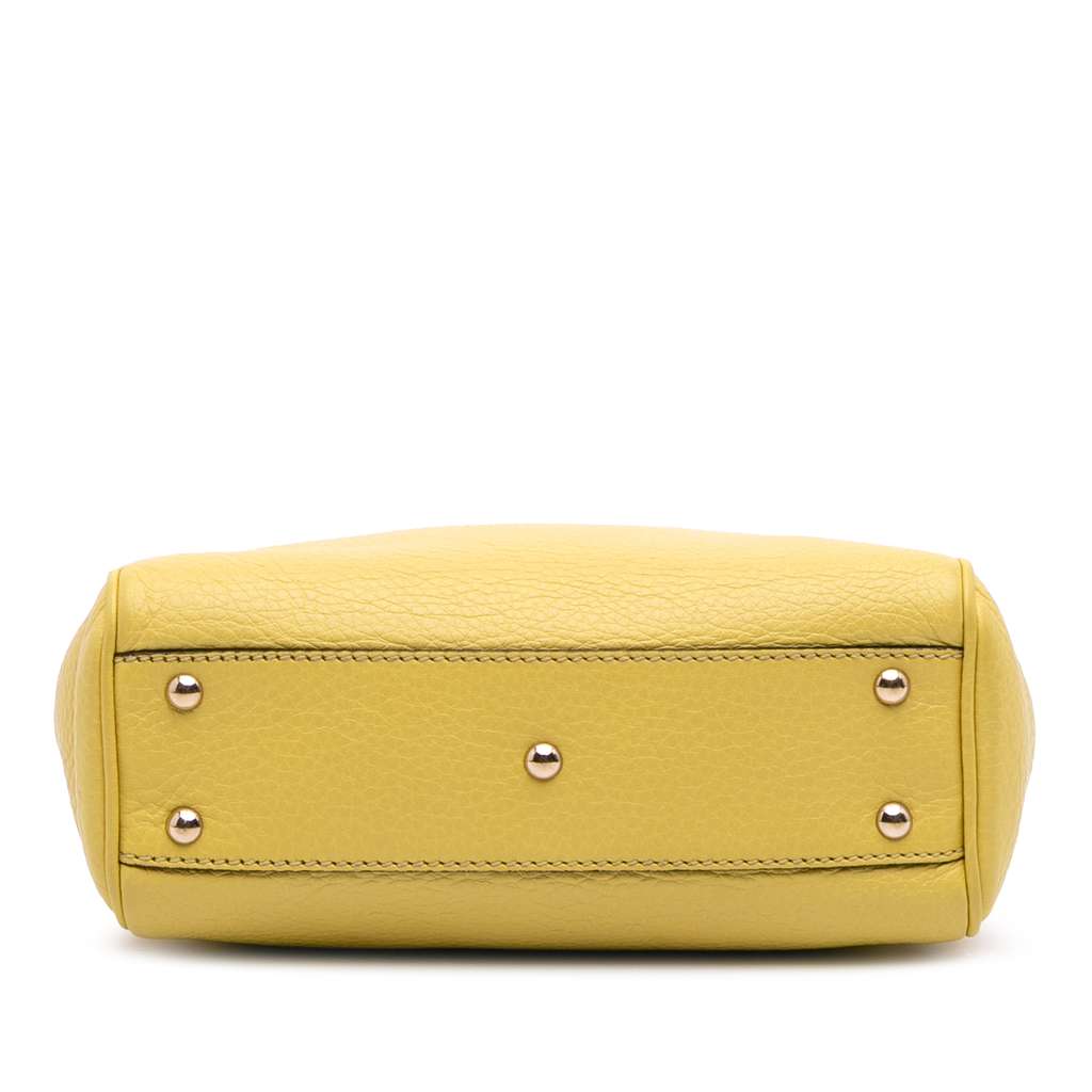 Gucci Mini Calfskin Bamboo Shopper Satchel - Image 6