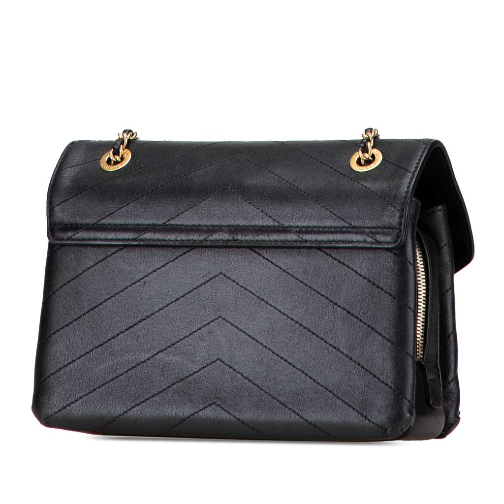 Chanel Small Chevron Lambskin Stitched Envelope Flap - Back view