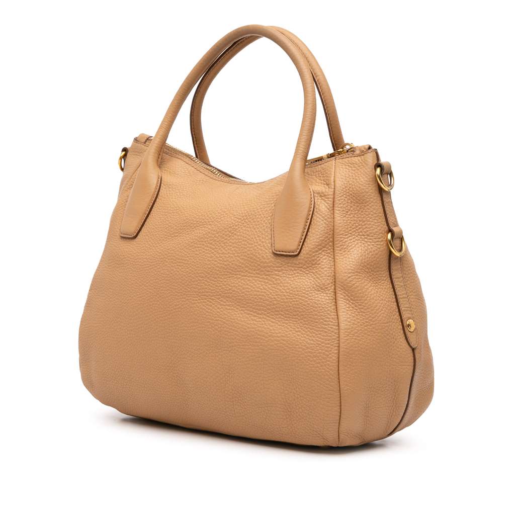 Prada Vitello Daino Sacca 2 Manici Convertible Tote - Back view