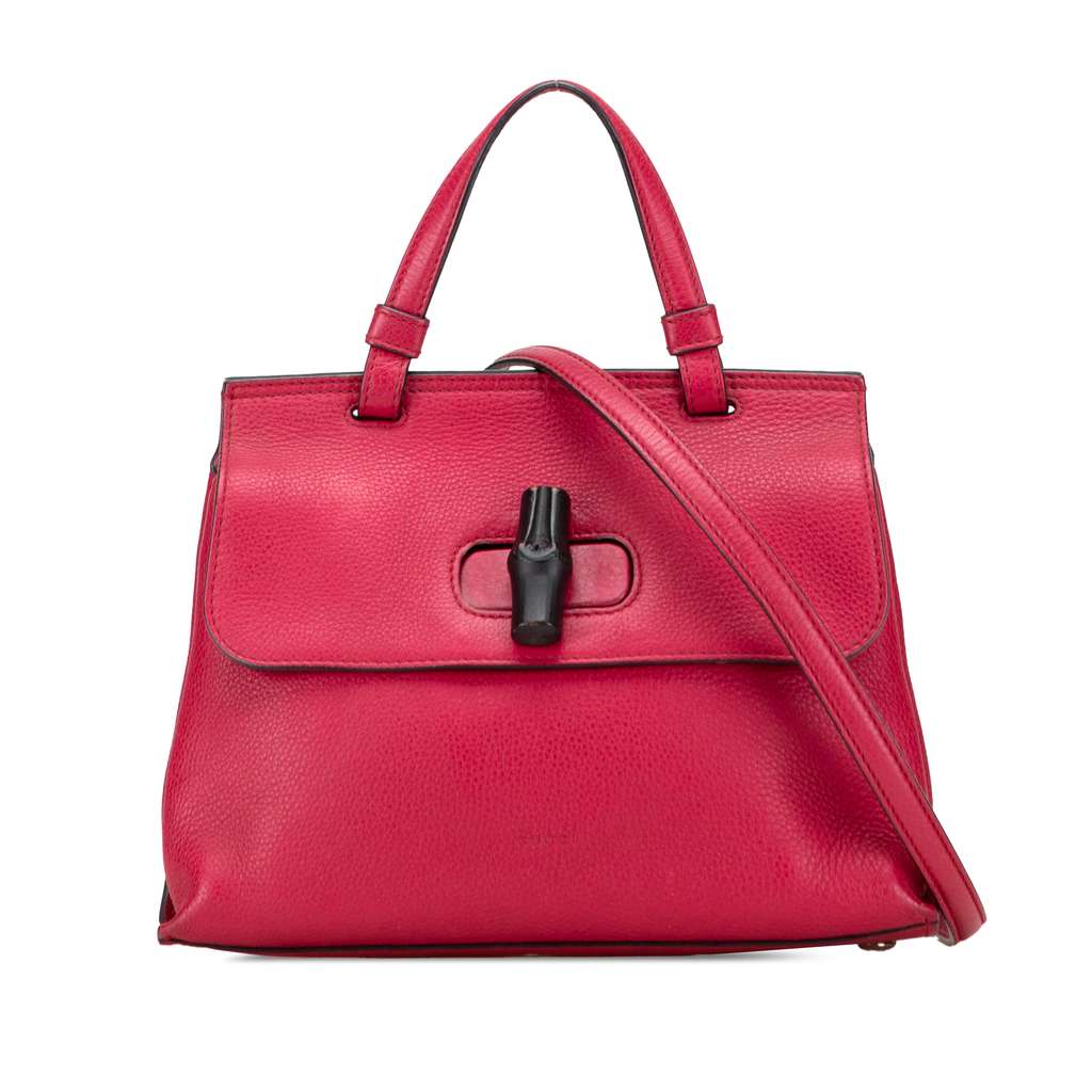 Gucci Medium Leather Bamboo Daily Satchel