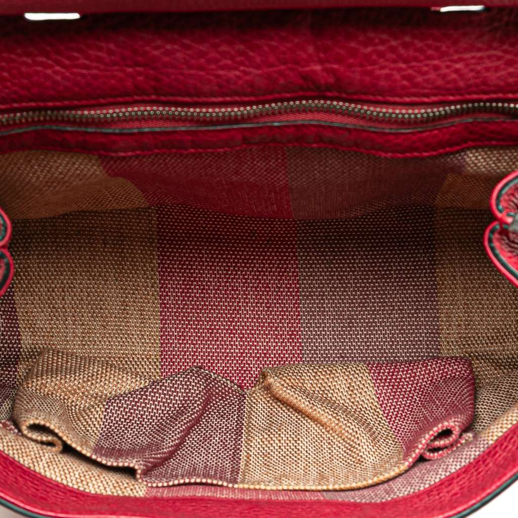 Gucci Medium Leather Bamboo Daily Satchel - 4