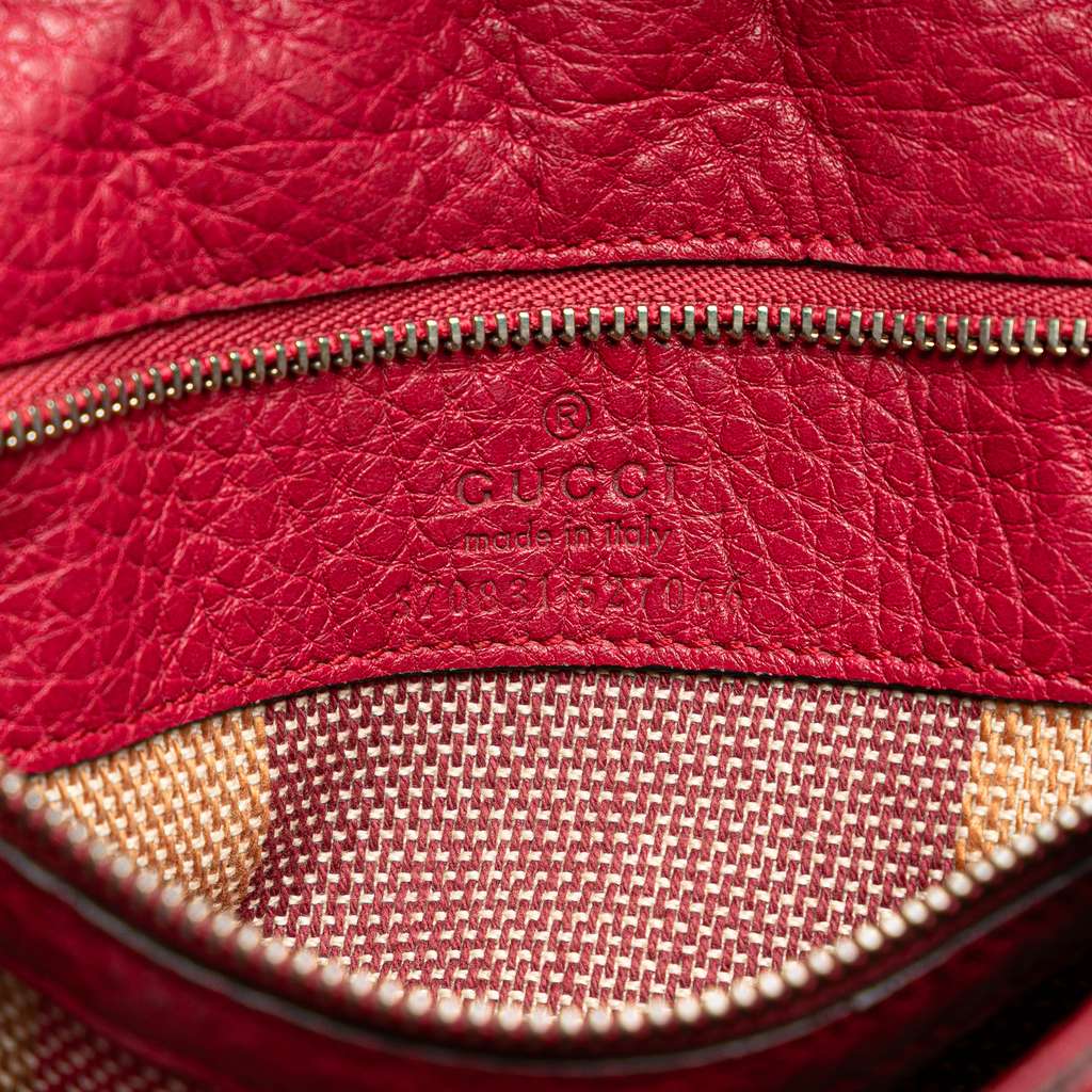 Gucci Medium Leather Bamboo Daily Satchel - Side view