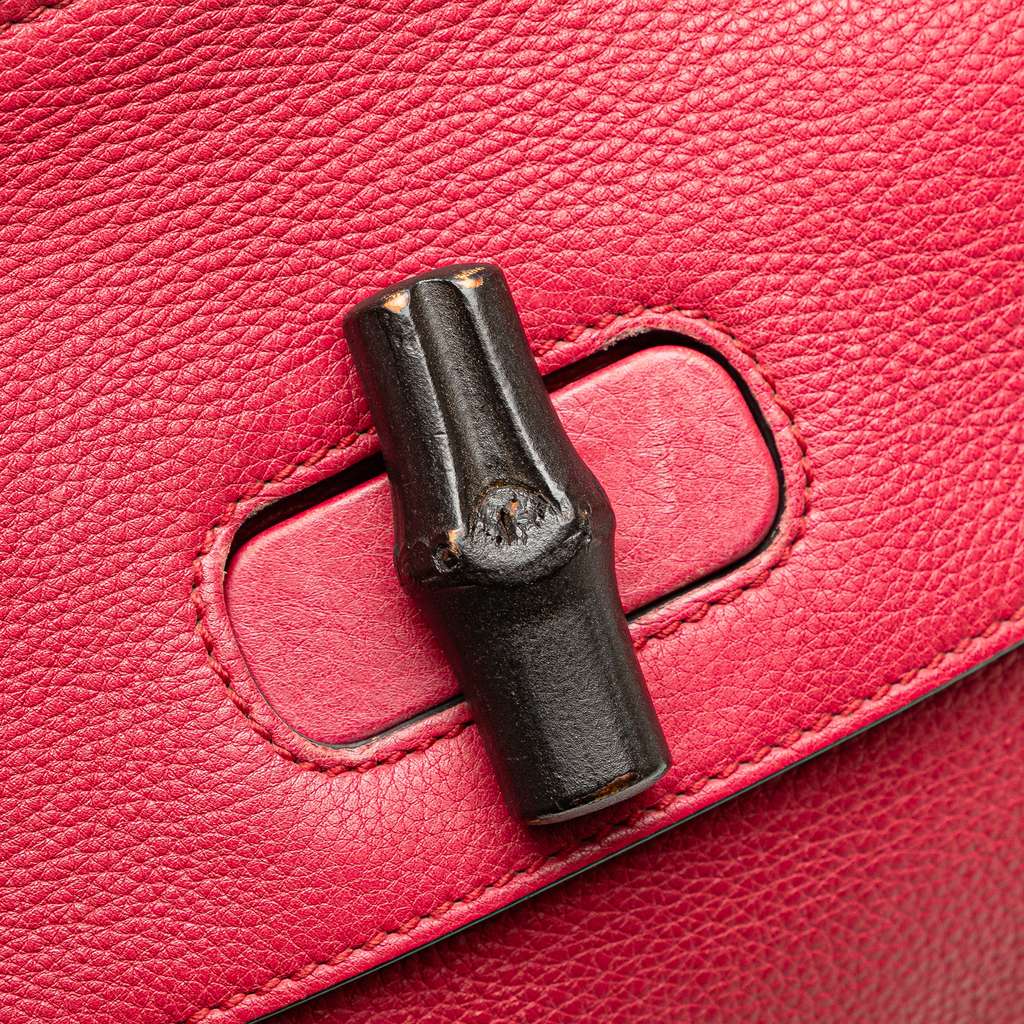 Gucci Medium Leather Bamboo Daily Satchel - Detail 2