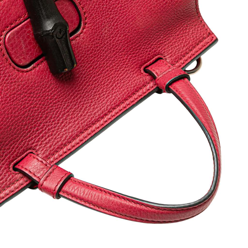 Gucci Medium Leather Bamboo Daily Satchel - Image 11