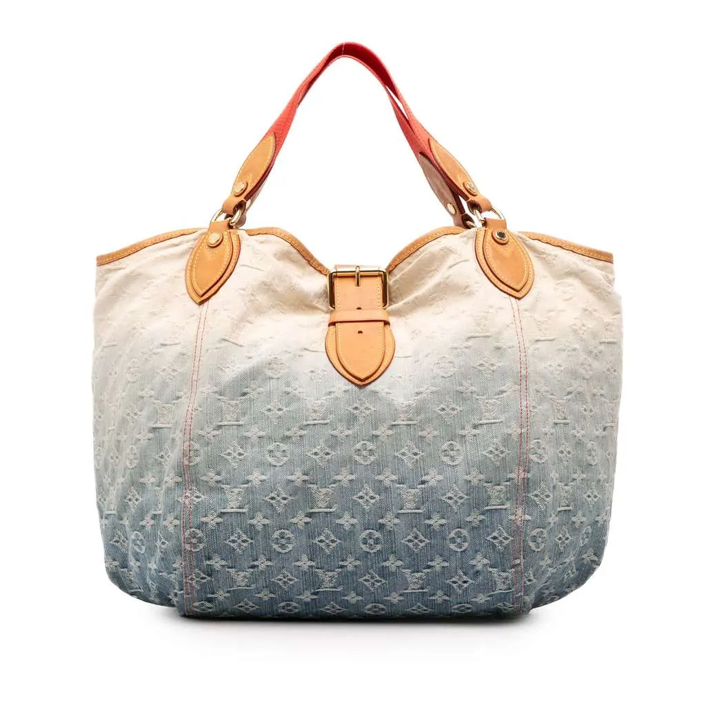 Louis Vuitton Monogram Denim Sunbeam Blue Denim Good - Front View