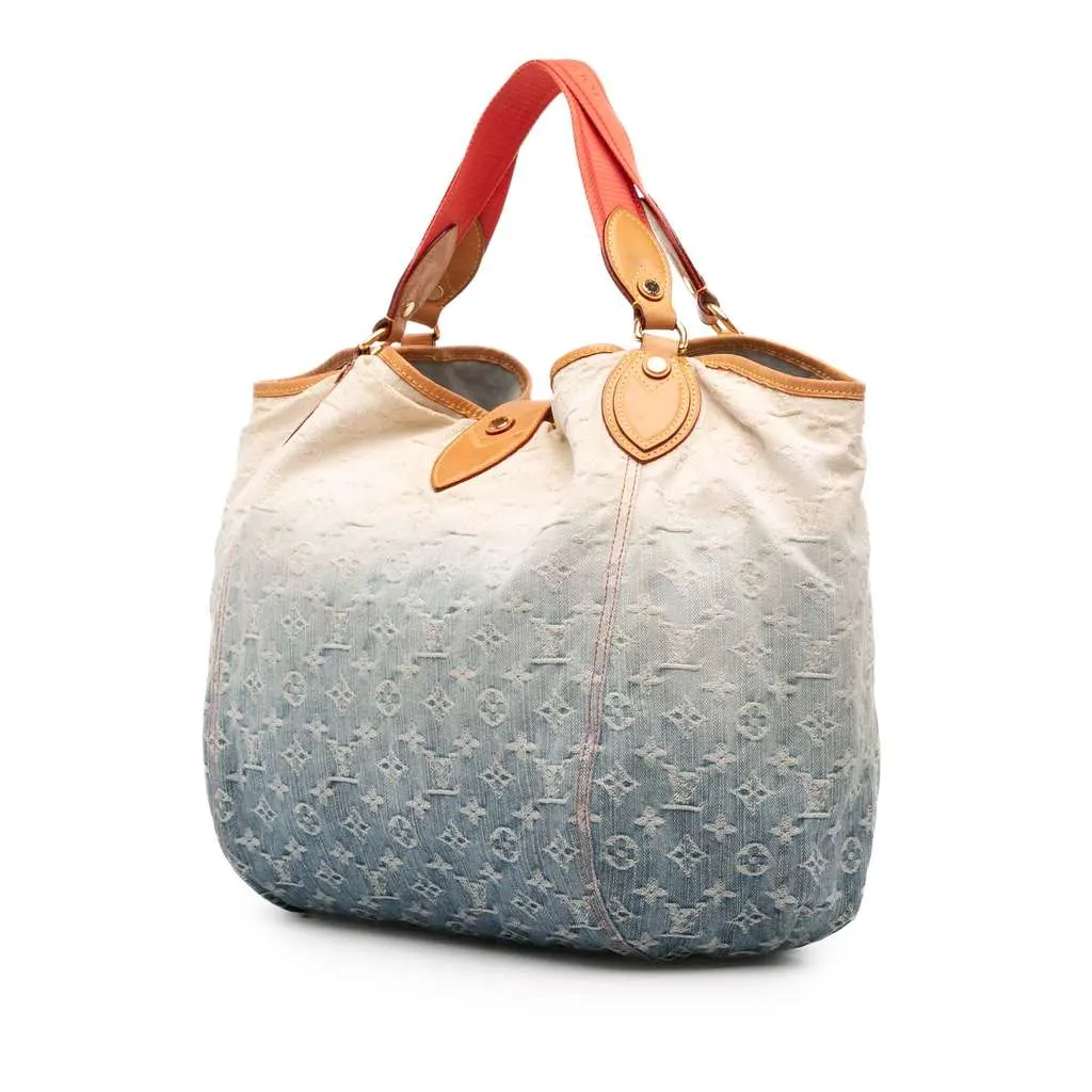 Louis Vuitton Monogram Denim Sunbeam Blue Denim Good - Back View