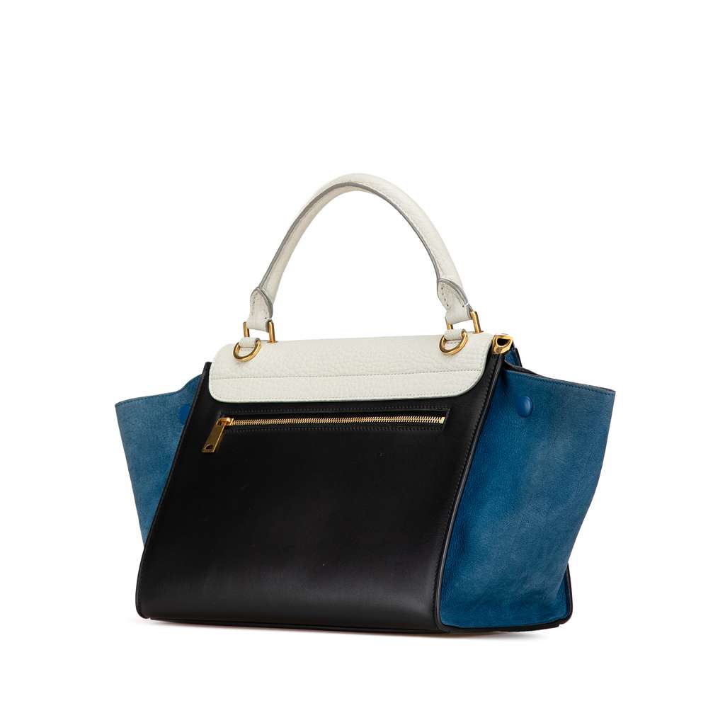 Celine Small Tricolor Trapeze Satchel - 2