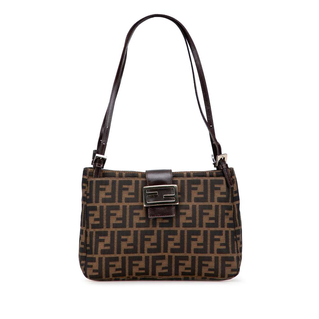 Fendi Zucca Canvas Shoulder Bag