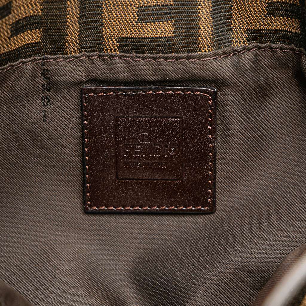 Fendi Zucca Canvas Shoulder Bag - Side view
