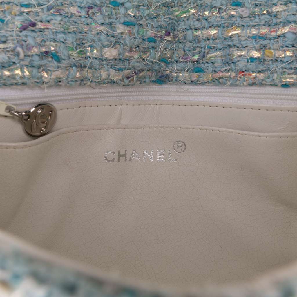 Chanel CC Confetti Tweed Flap - Side view