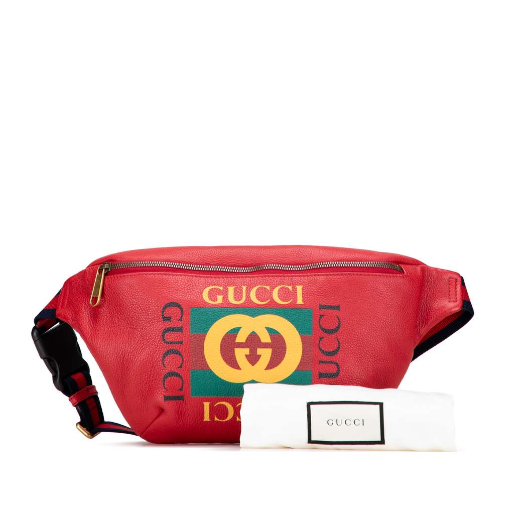 Gucci Grained Calfskin Logo Belt Bag - Image 13