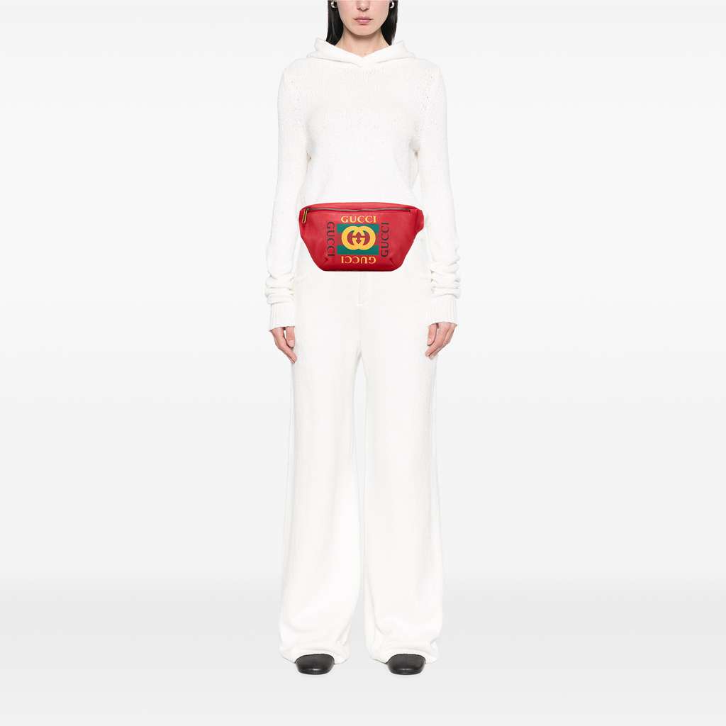 Gucci Grained Calfskin Logo Belt Bag - Image 12