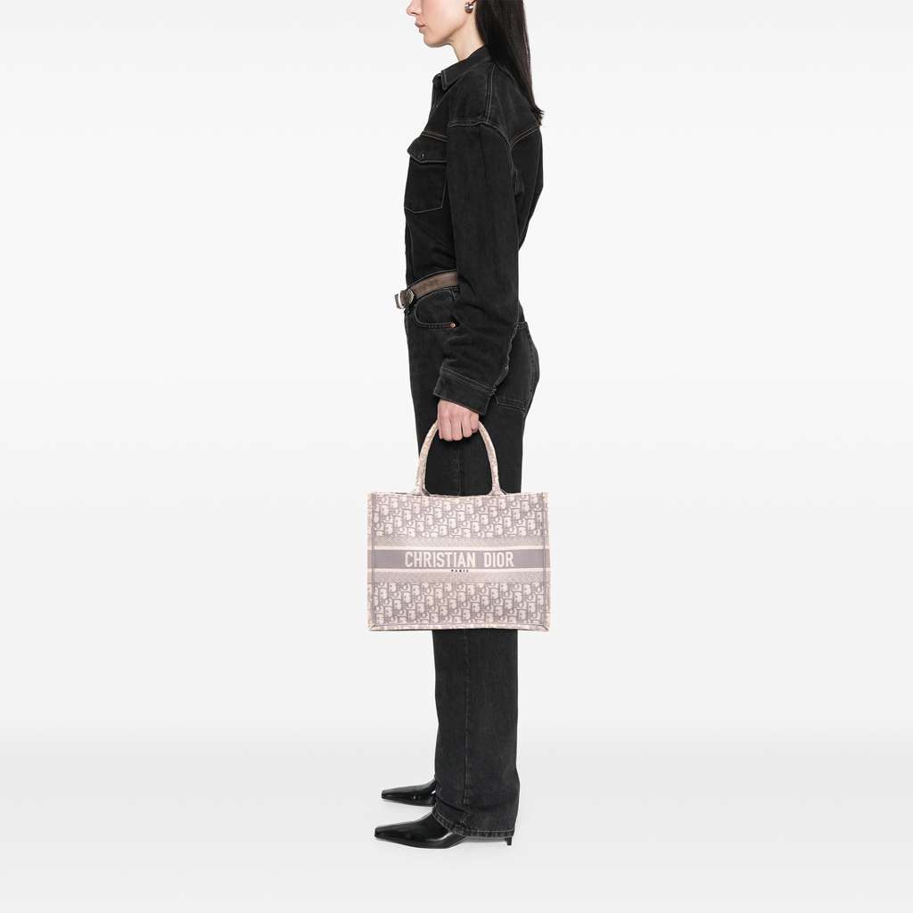 Dior Medium Oblique Embroidered Canvas Book Tote - Image 13